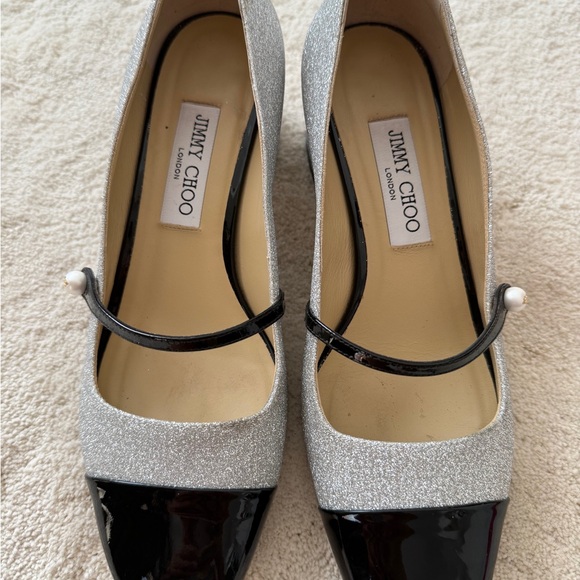 Jimmy Choo Glitter Mary Jane Pumps - Picture 4 of 9
